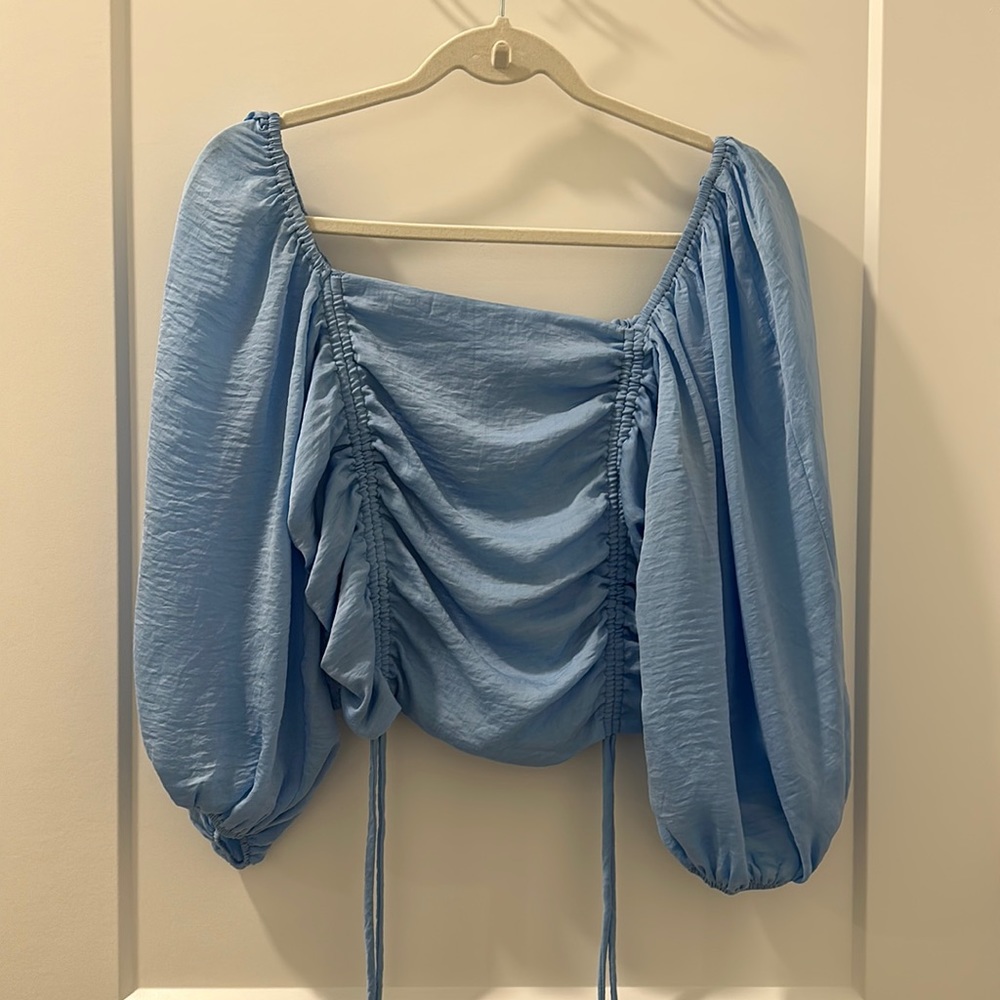 Blue Crop Top